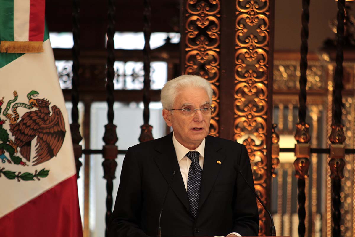 El Presidente de Italia Sergio Mattarella   visita México.