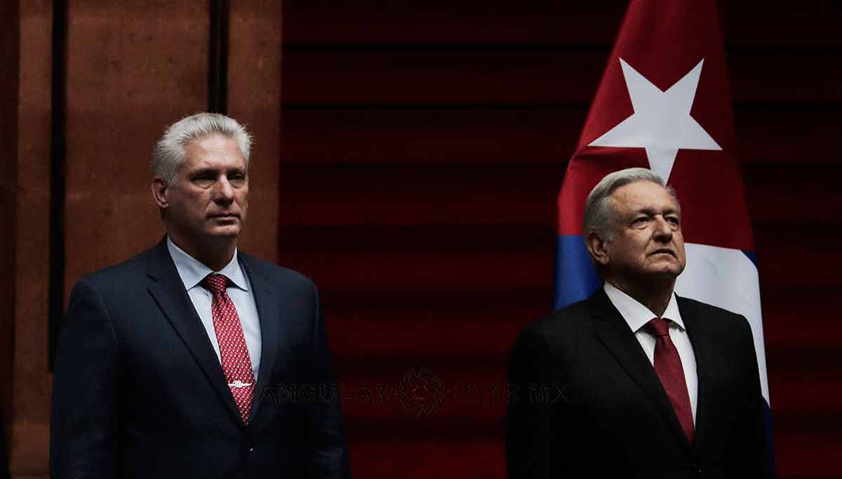Andrés Manuel López Obrador recibió en Palacio Nacional a su Homólogo de Cuba el Presidente  Mario Díaz Canel Bermúdez.
