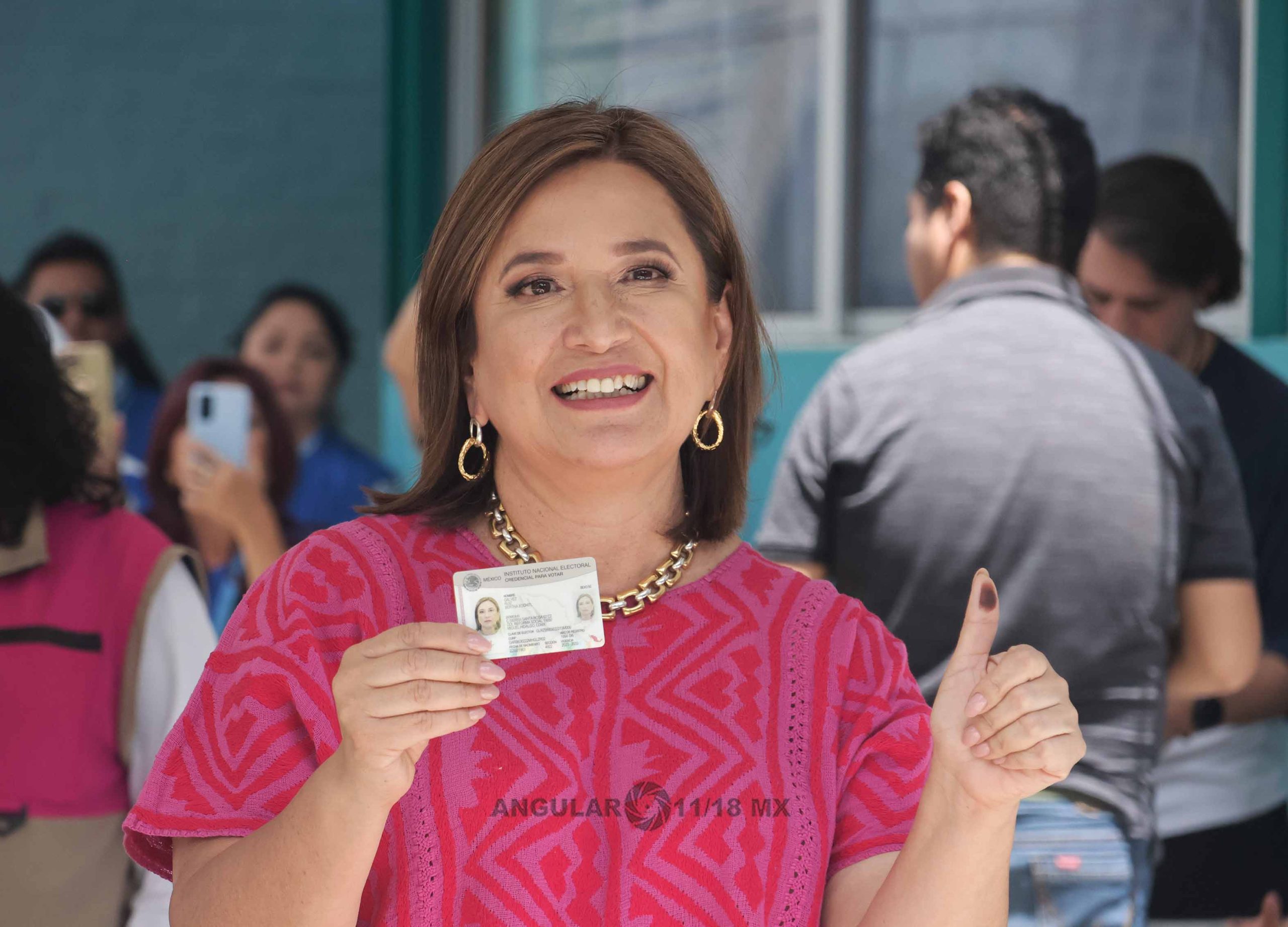 Xóchitl Gálvez Candidata a la Presidencia de México Vota en la Alcaldía Miguel Hidalgo.