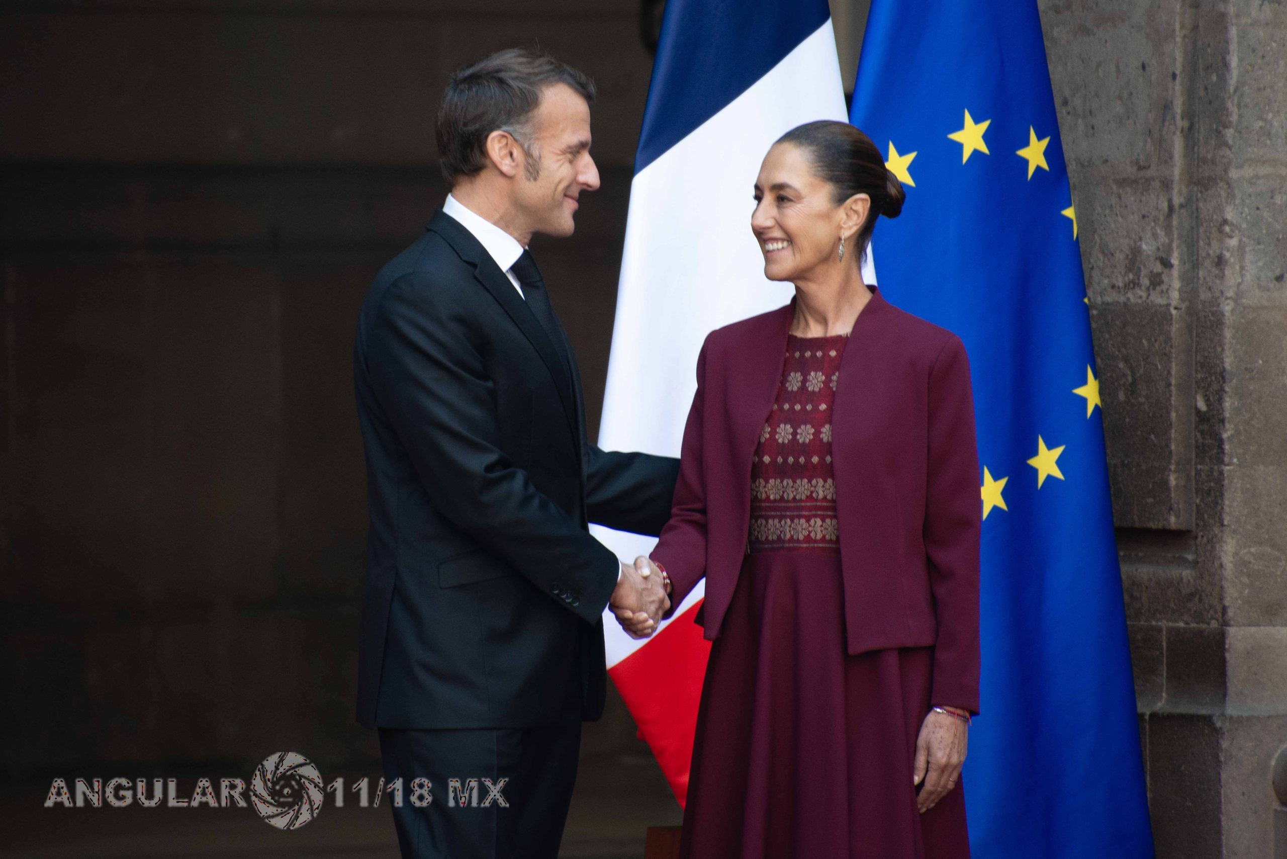 El presidente de Francia Emmanuel Macron llega a México